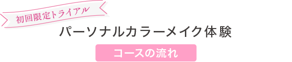 初回限定トライアル プリオリ　ナチュラルメイク体験 コースの流れ